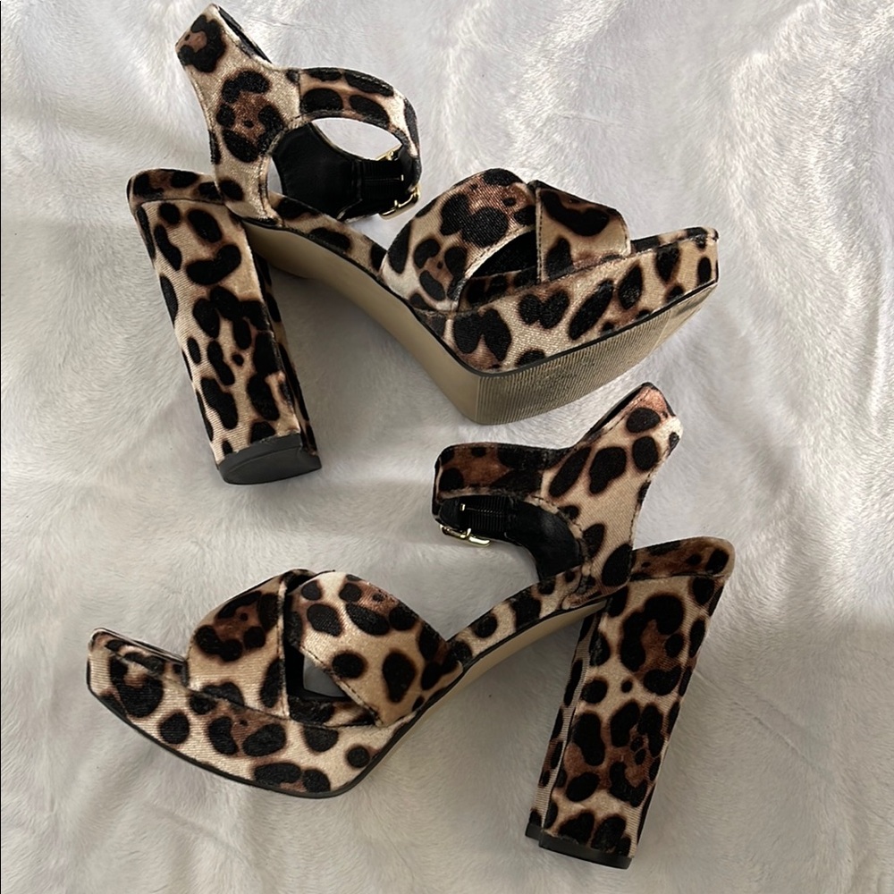 animal print block platform heel size 7 - Picture 6 of 10